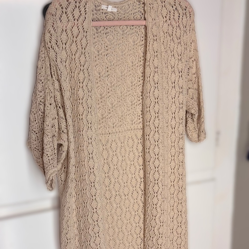 Maurices Beige Lace Cardigan